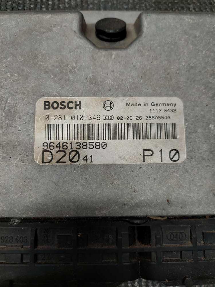 Řídící jednotka motoru 2.0 HDI 62 kW RHV 0281010346 D2041 9646138580 Citroen Peugeot