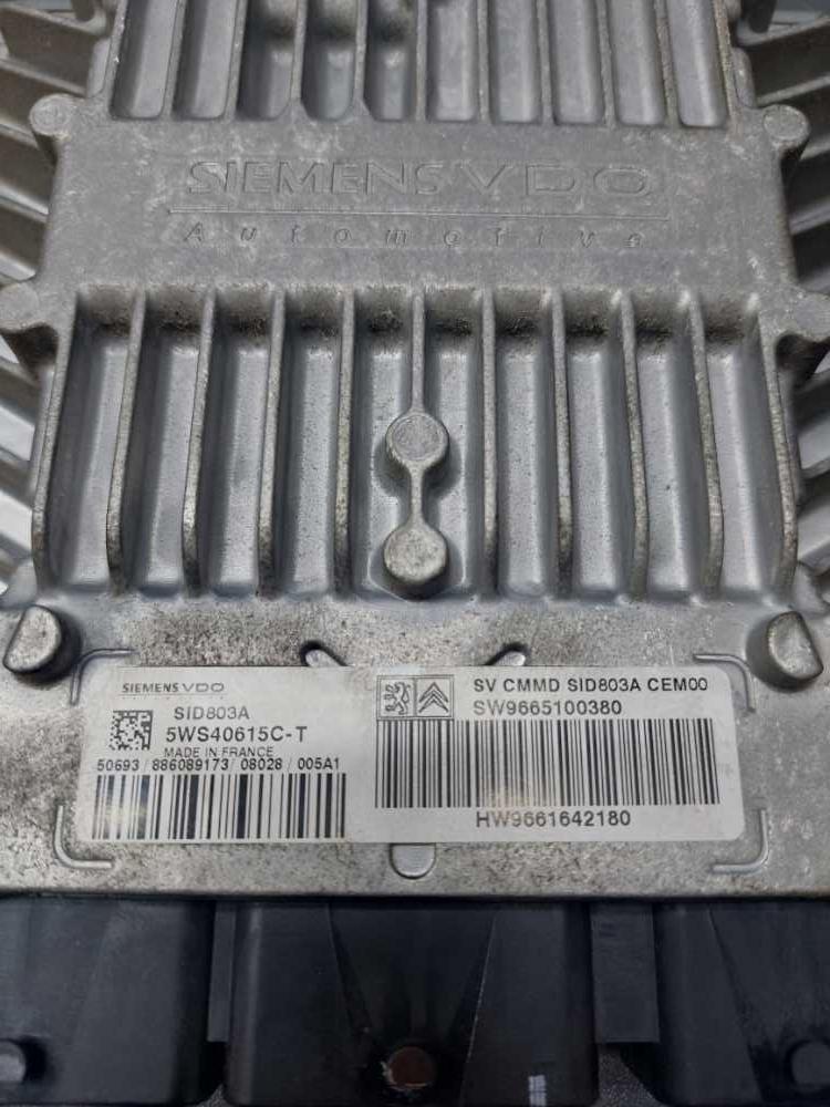 Řídící jednotka motoru 2.0 HDI 100 kW RHJ 5WS40615C-T SID803A SW9665100380 HW9661642180