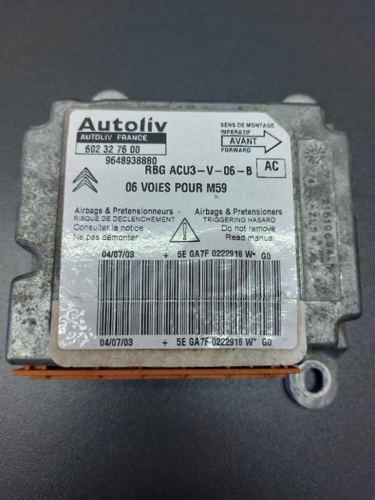 Řídící jednotka airbagu Citroen Berlingo Peugeot Partner II do 2008 9648938880 602327600