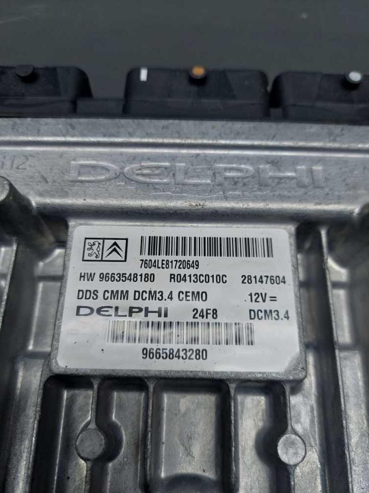 Řídící jednotka motoru 2.0 HDI 100 kW RHR 9665843280 9663548180 DCM3.4 Citroen Peugeot