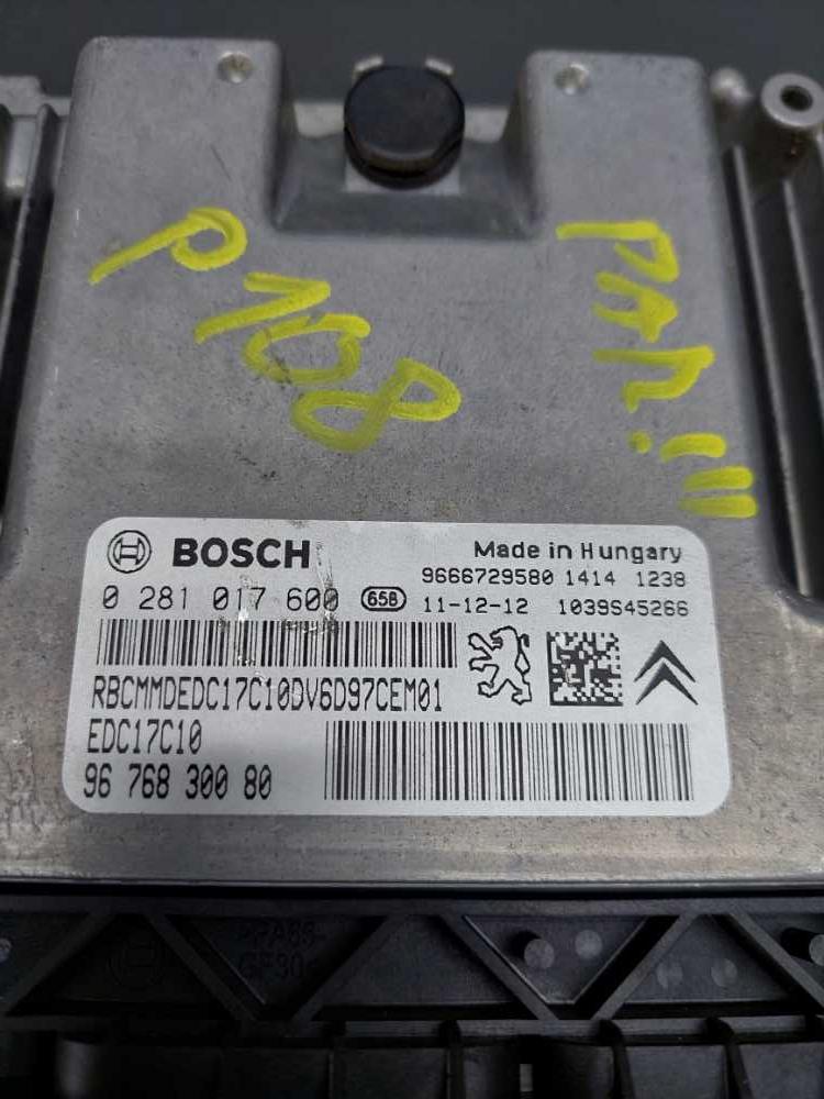 Řídící jednotka motoru 1.6 HDI 68 kW 9HP 9676830080 9666729580 0281017600 EDC17C10 Citroen Peugeot